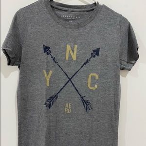 Aeropostale NYC Grey-Gold Tee